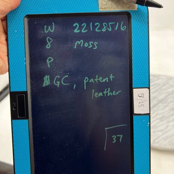 Tory Burch Womens 8 Ballet Flats Moss Eddie Bow Patent Leather Glossy 22128516 - Picture 12 of 13